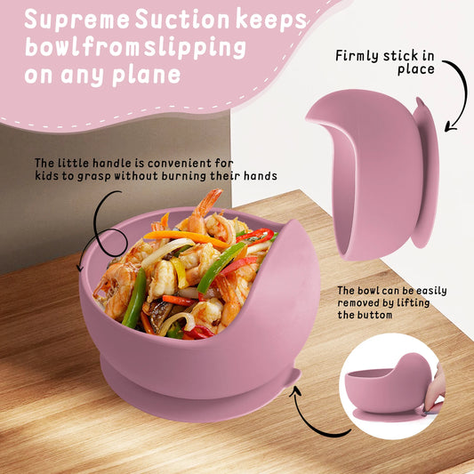 Baby Silicone Feeding Bowl Set