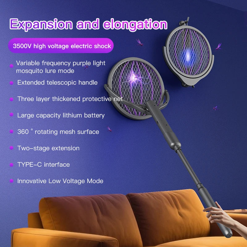 Smart Electric Mosquito Swatter 3-in-1