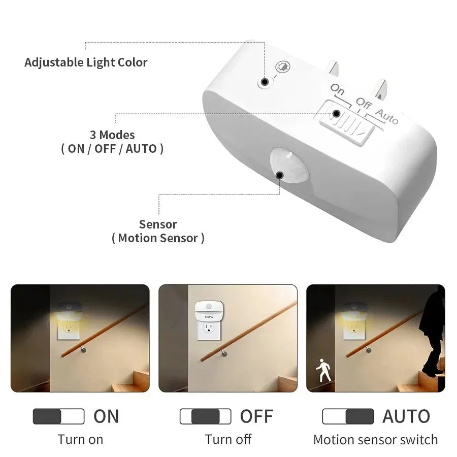 💡 Smart LED Night Light

إضاءة ليلية ذكية تمنحك راحة وأماناً أثناء الليل.