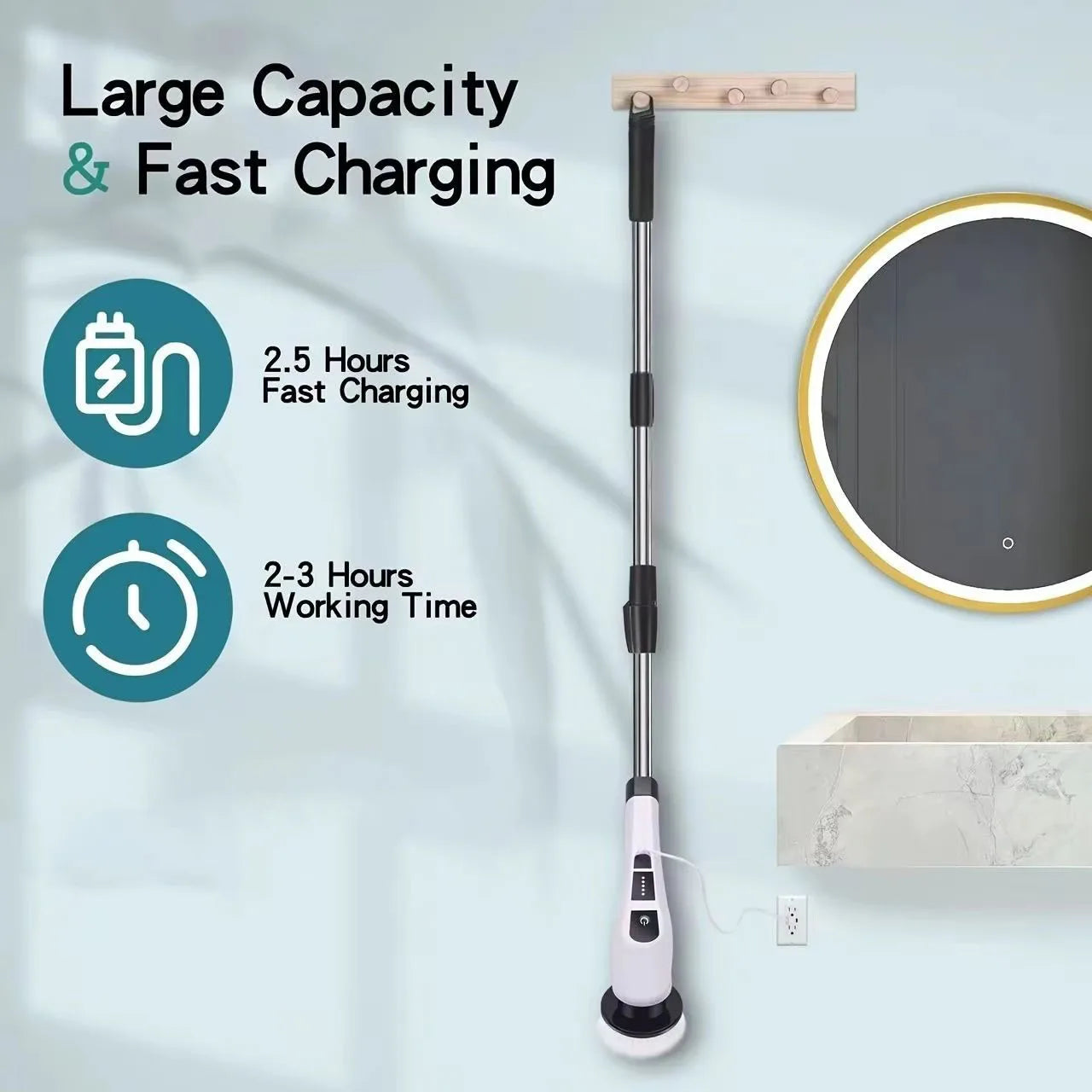 Electric Spin Scrubber Pro – Cordless Cleaning Brush