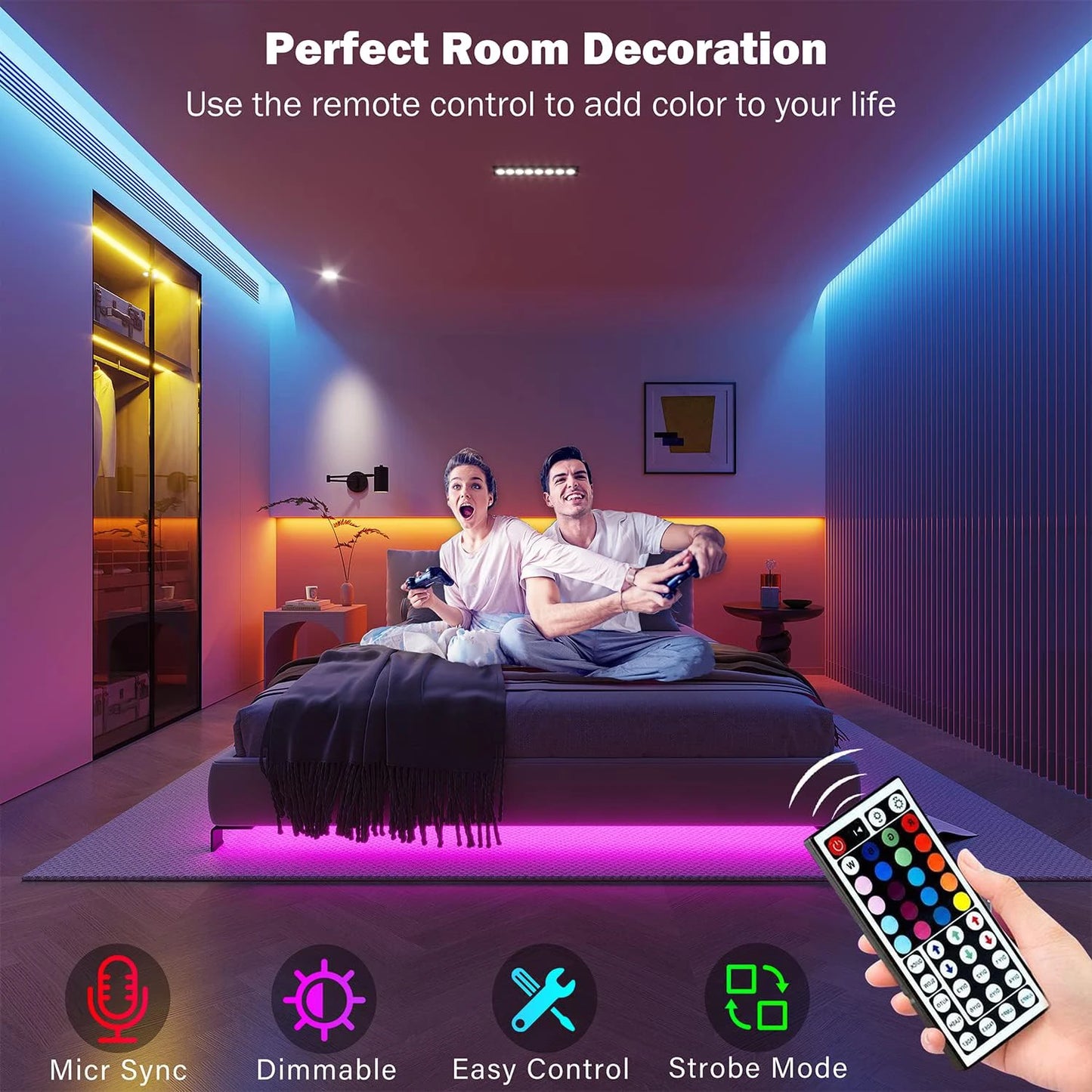 Smart RGB LED Strip Lights with APP Control